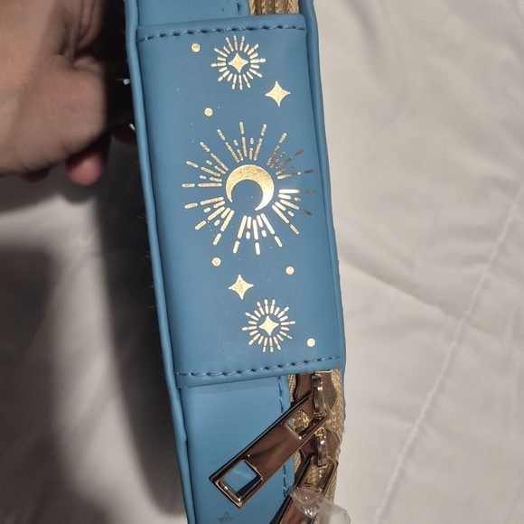 Blue and Gold Women's Bag - Picture 3 of 5